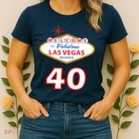 40 Years Old In Vegas - 40th Birthday Women's T-Shirt thumb 2