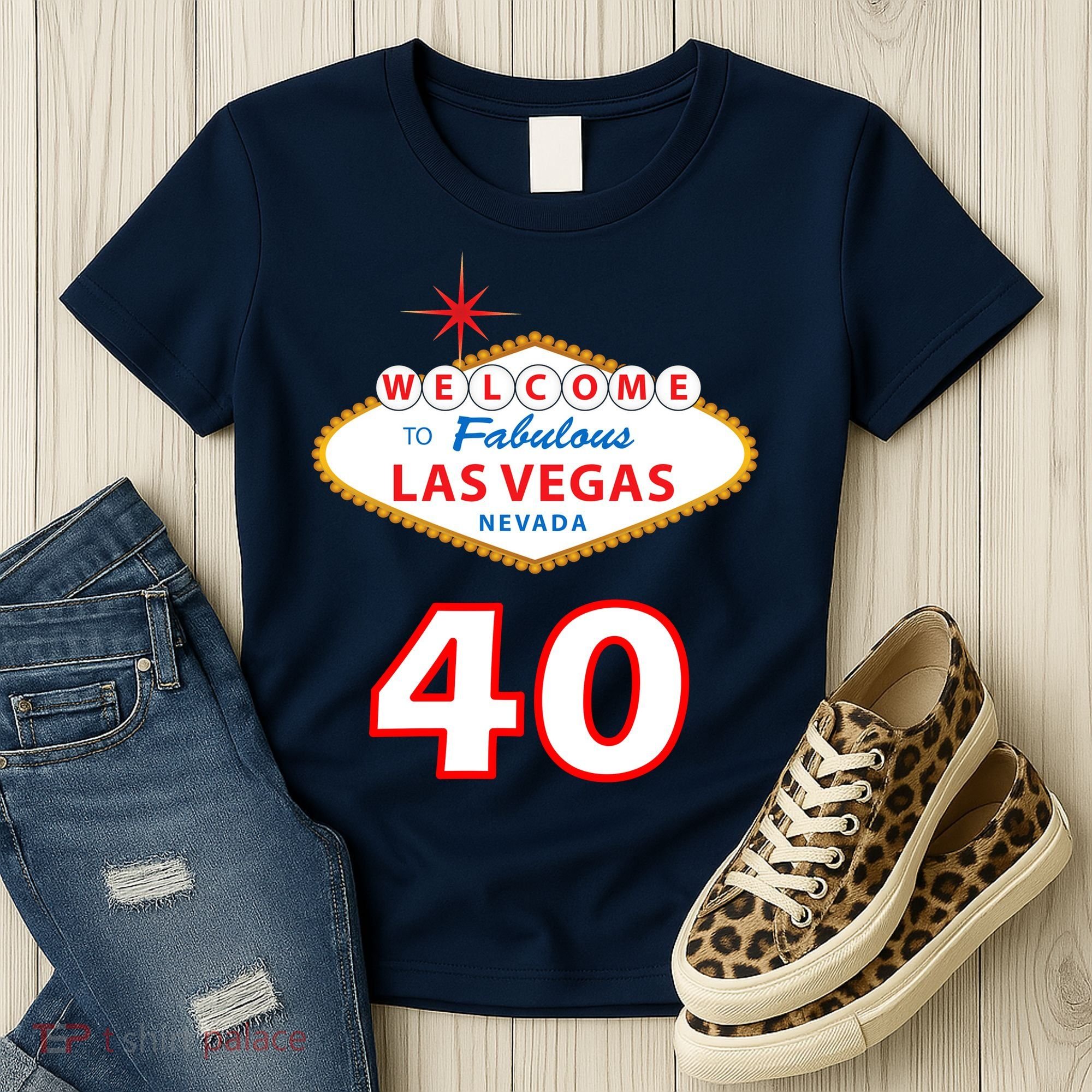40 Years Old In Vegas - 40th Birthday Women's T-Shirt