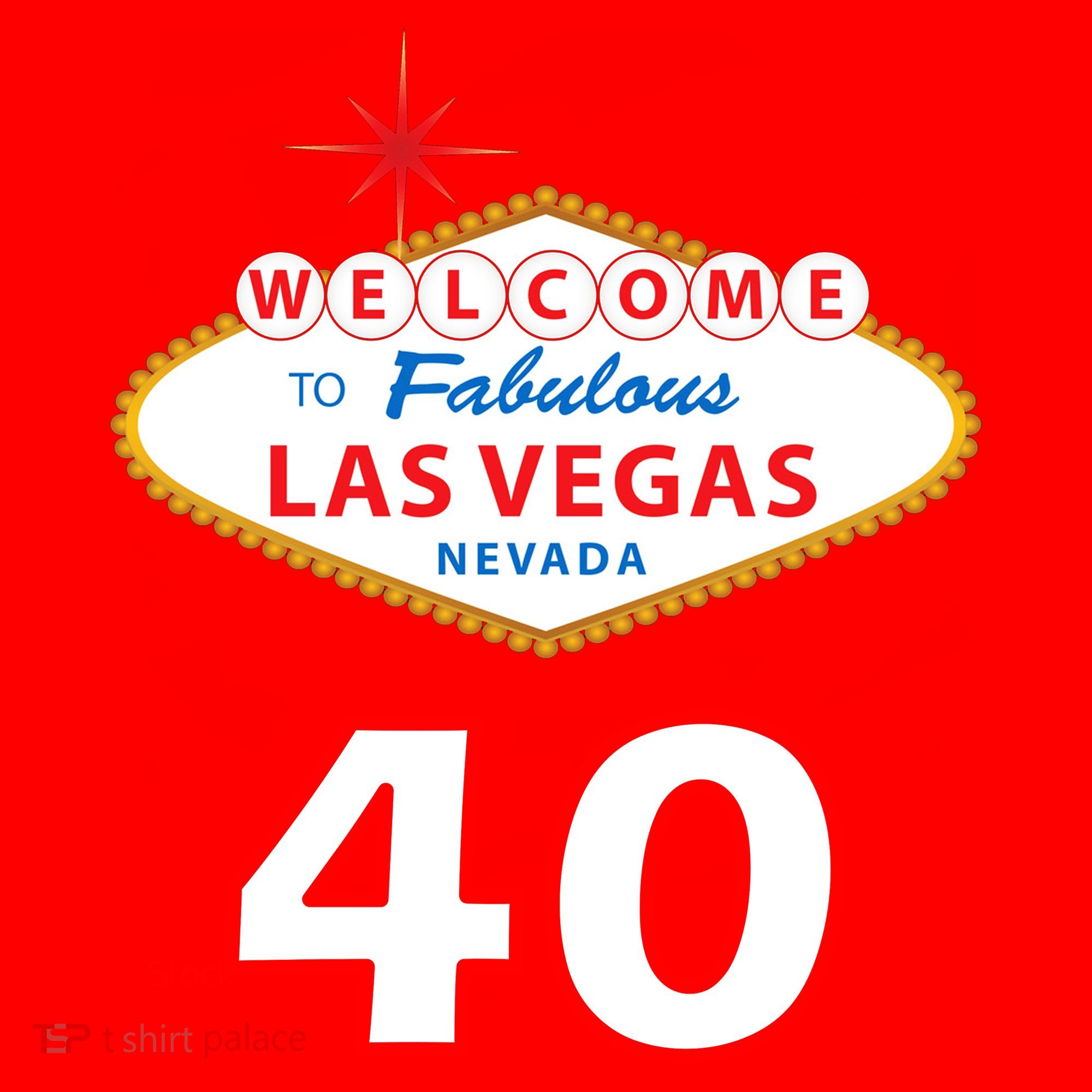 40 Years Old In Vegas - 40th Birthday Santa Hat