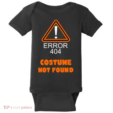 404 Error Costume Not Found Halloween Baby Bodysuit