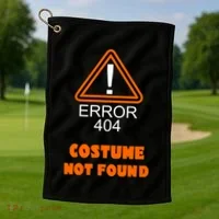 404 Error Costume Not Found Halloween Golf Towel thumb 1
