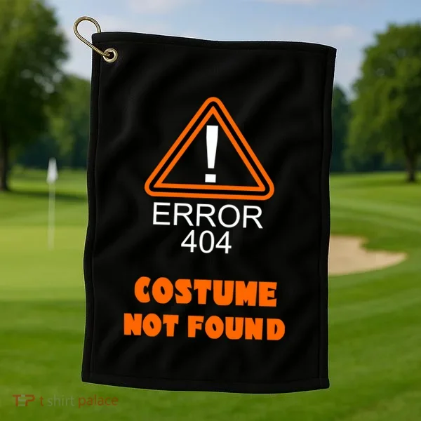 404 Error Costume Not Found Halloween Golf Towel
