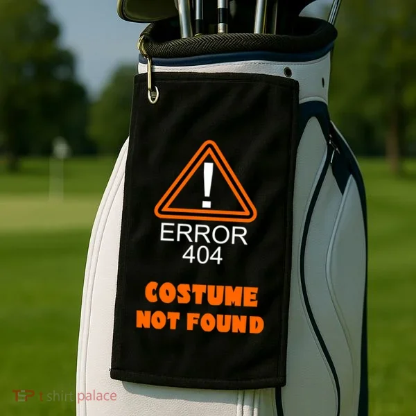 404 Error Costume Not Found Halloween Golf Towel