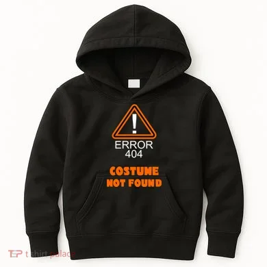 404 Error Costume Not Found Halloween Kids Hoodie