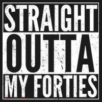 40th Birthday - Straight Outta My Forties Apron thumb 3