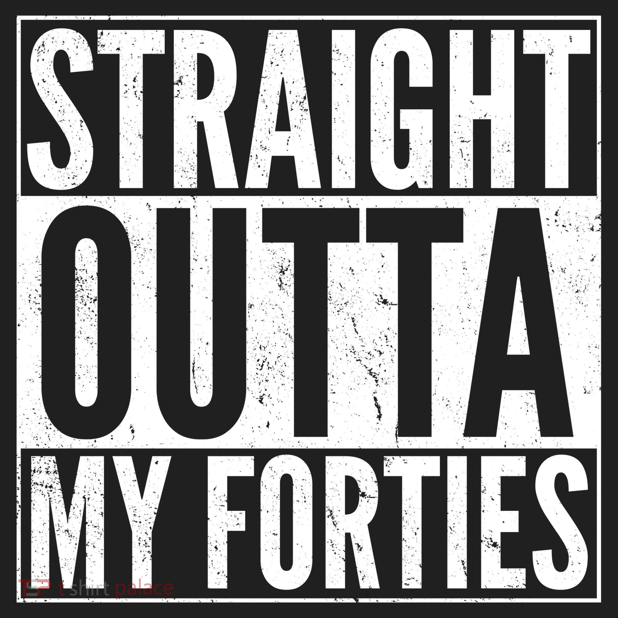 40th Birthday - Straight Outta My Forties Golf Towel