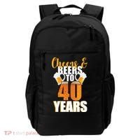 40th Birthday Cheers & Beers To 40 Years Backpack thumb 0