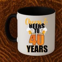 40th Birthday Cheers & Beers To 40 Years Coffee Mug thumb 2
