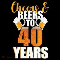 40th Birthday Cheers & Beers To 40 Years Women's Hoodie thumb 2
