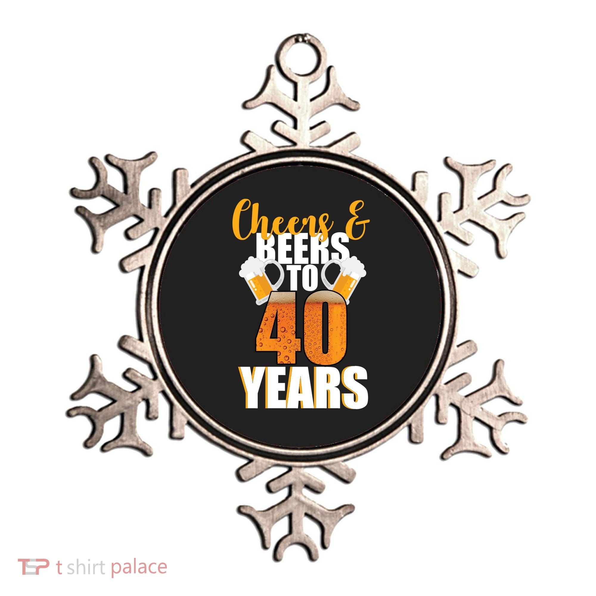 40th Birthday Cheers & Beers To 40 Years Ornament