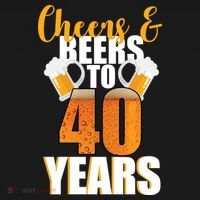 40th Birthday Cheers & Beers To 40 Years Ornament thumb 1