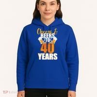 40th Birthday Cheers & Beers To 40 Years Hoodie thumb 5