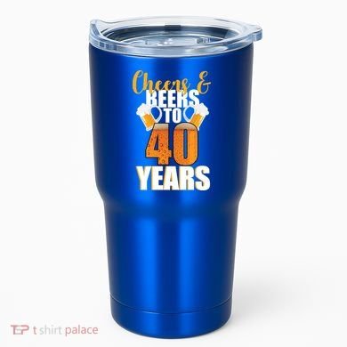 40th Birthday Cheers & Beers To 40 Years Tumbler