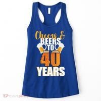 40th Birthday Cheers & Beers To 40 Years Women's Tank Top thumb 0