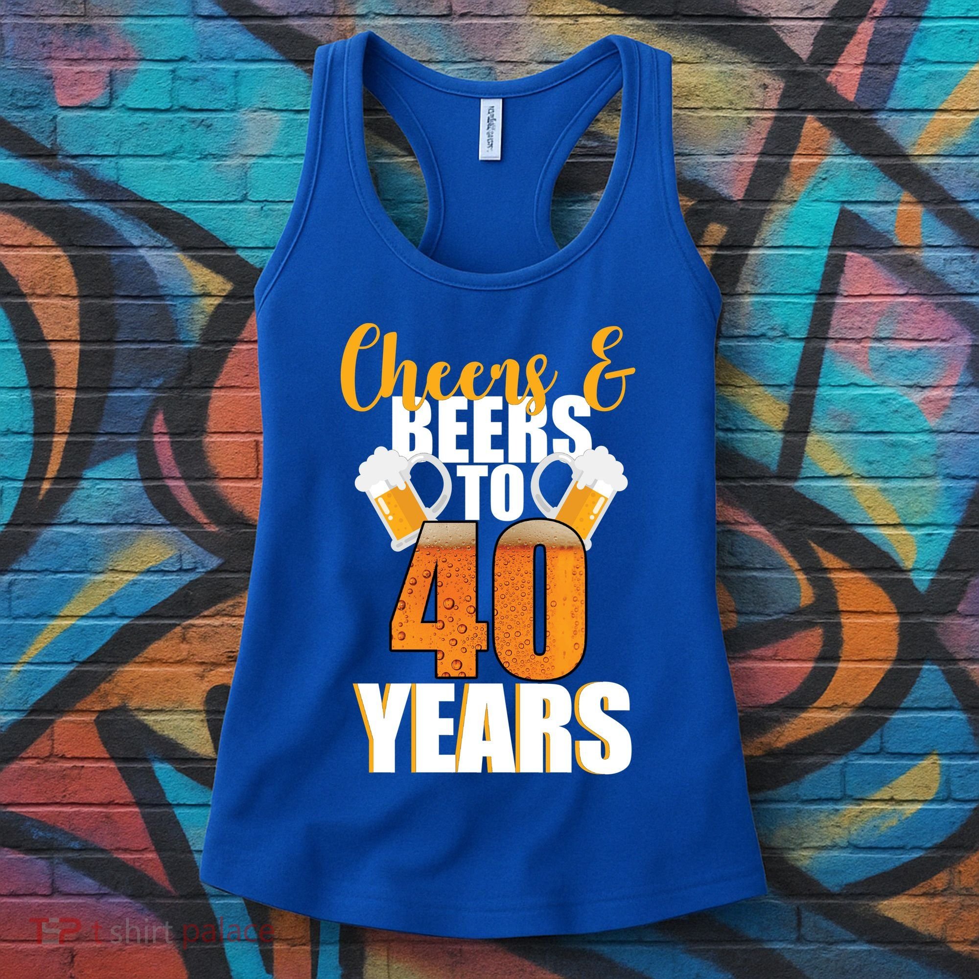 40th Birthday Cheers & Beers To 40 Years Women's Tank Top