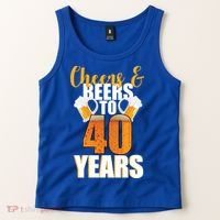 40th Birthday Cheers & Beers To 40 Years Tank Top thumb 2