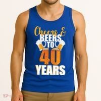 40th Birthday Cheers & Beers To 40 Years Tank Top thumb 3