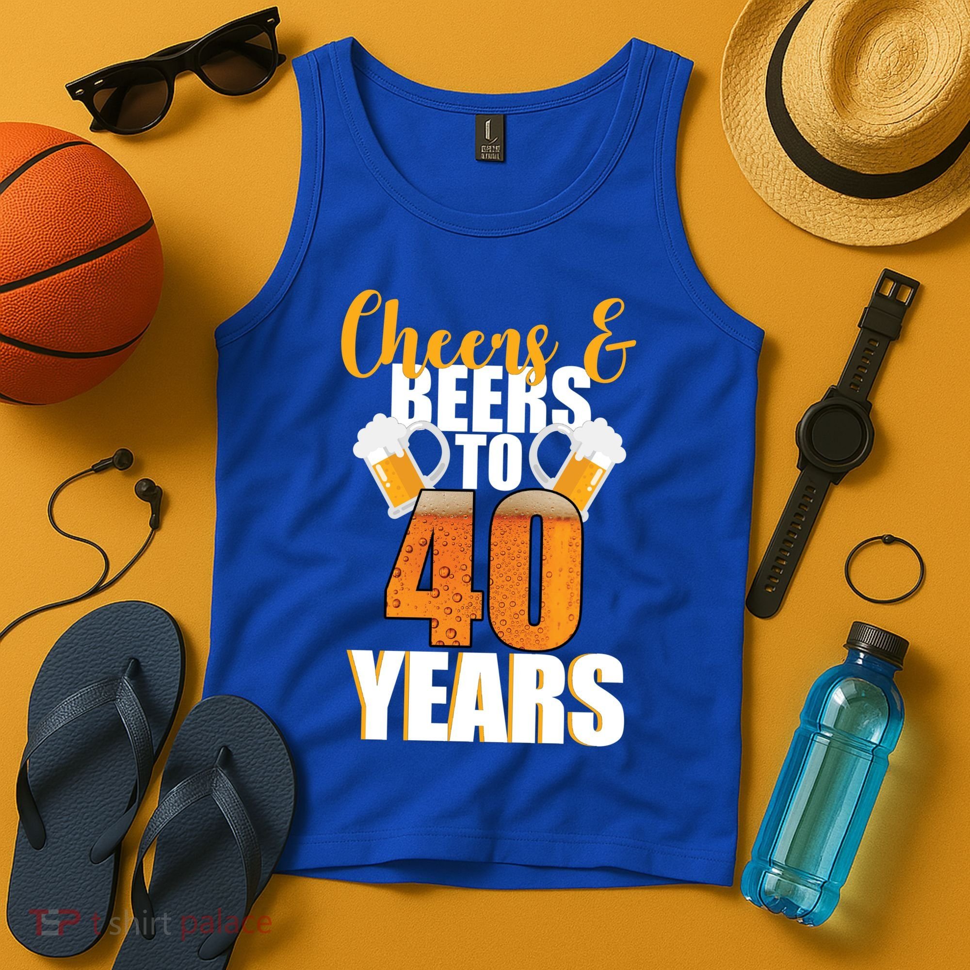 40th Birthday Cheers & Beers To 40 Years Tank Top