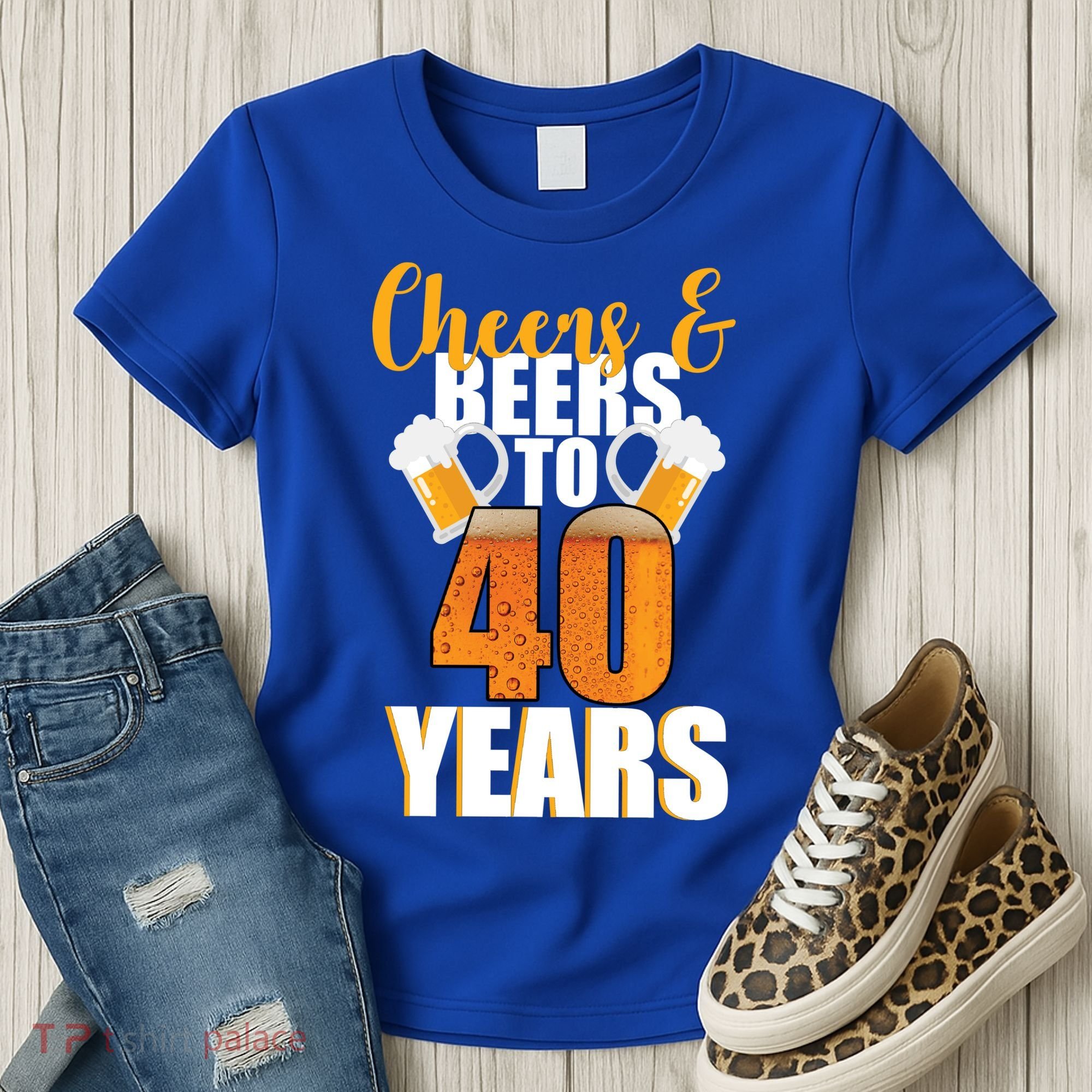 40th Birthday Cheers & Beers To 40 Years Women's T-Shirt