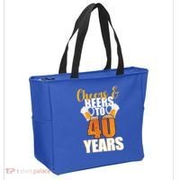 40th Birthday Cheers & Beers To 40 Years Tote Bag thumb 2