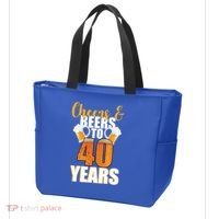 40th Birthday Cheers & Beers To 40 Years Tote Bag thumb 3