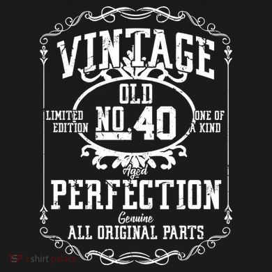 40th Birthday Genuine All Original Parts Button