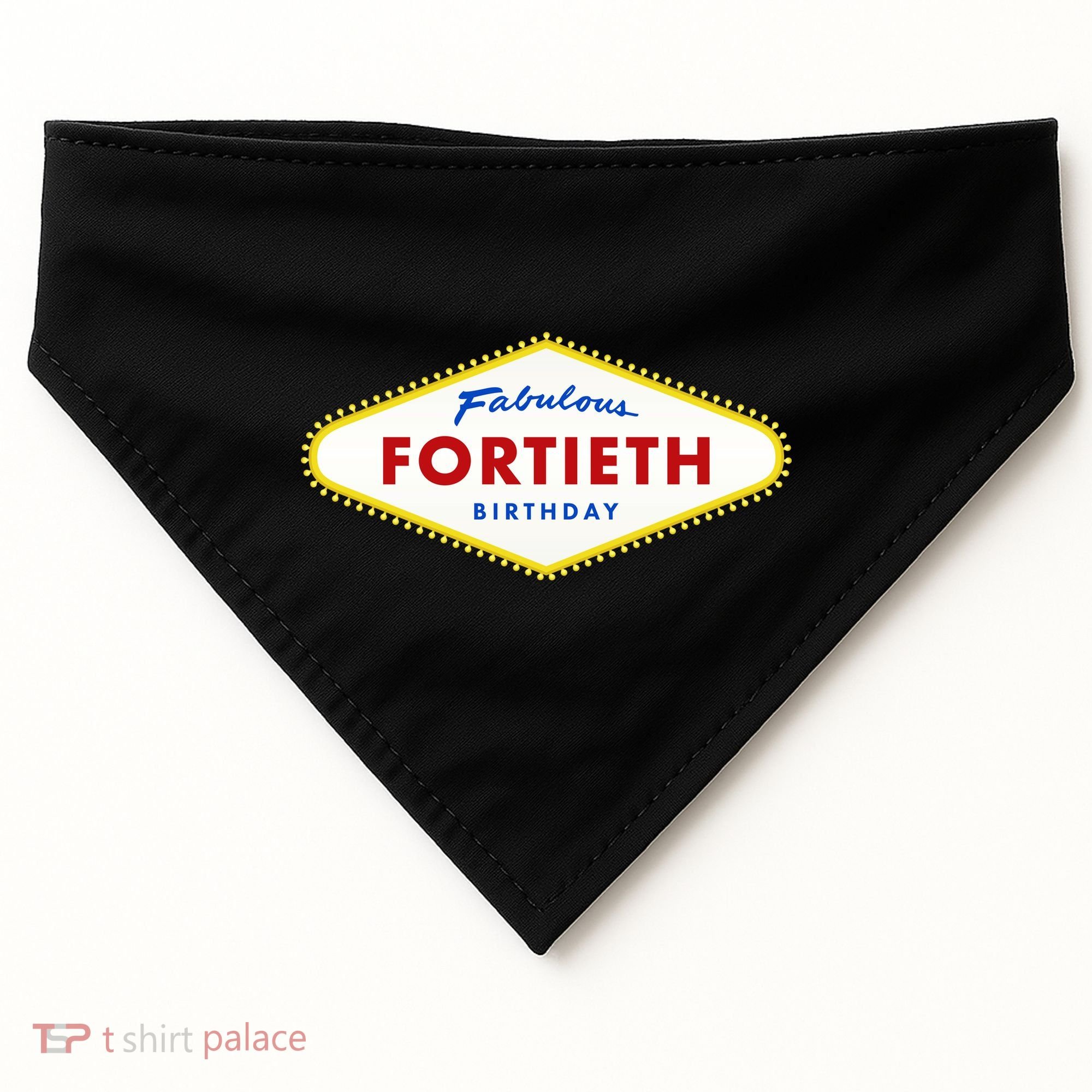 40th Birthday Las Vegas Fabulous Fortieth USA-Made Doggie Bandana