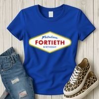 40th Birthday Las Vegas Fabulous Fortieth Women's T-Shirt thumb 3