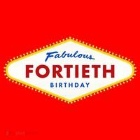 40th Birthday Las Vegas Fabulous Fortieth Santa Hat thumb 1