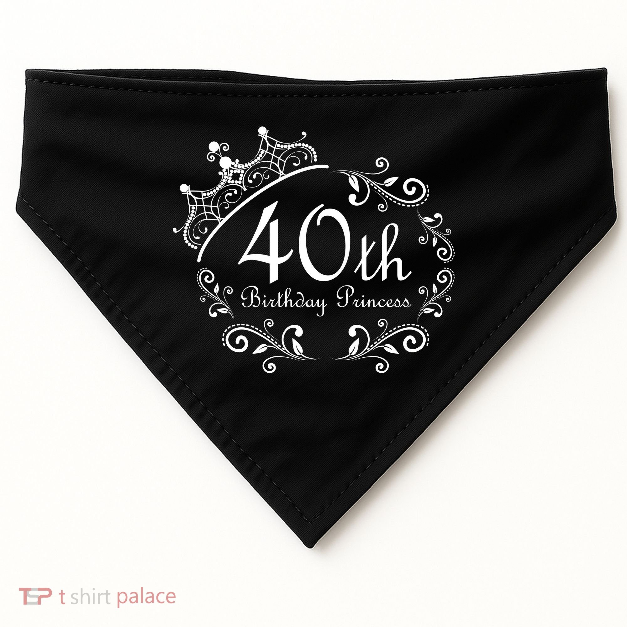 40th Birthday Princess USA-Made Doggie Bandana