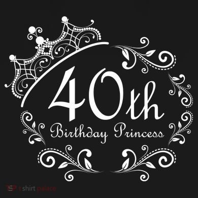 40th Birthday Princess Tall Hoodie