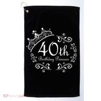 40th Birthday Princess Golf Towel thumb 0
