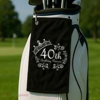 40th Birthday Princess Golf Towel thumb 2