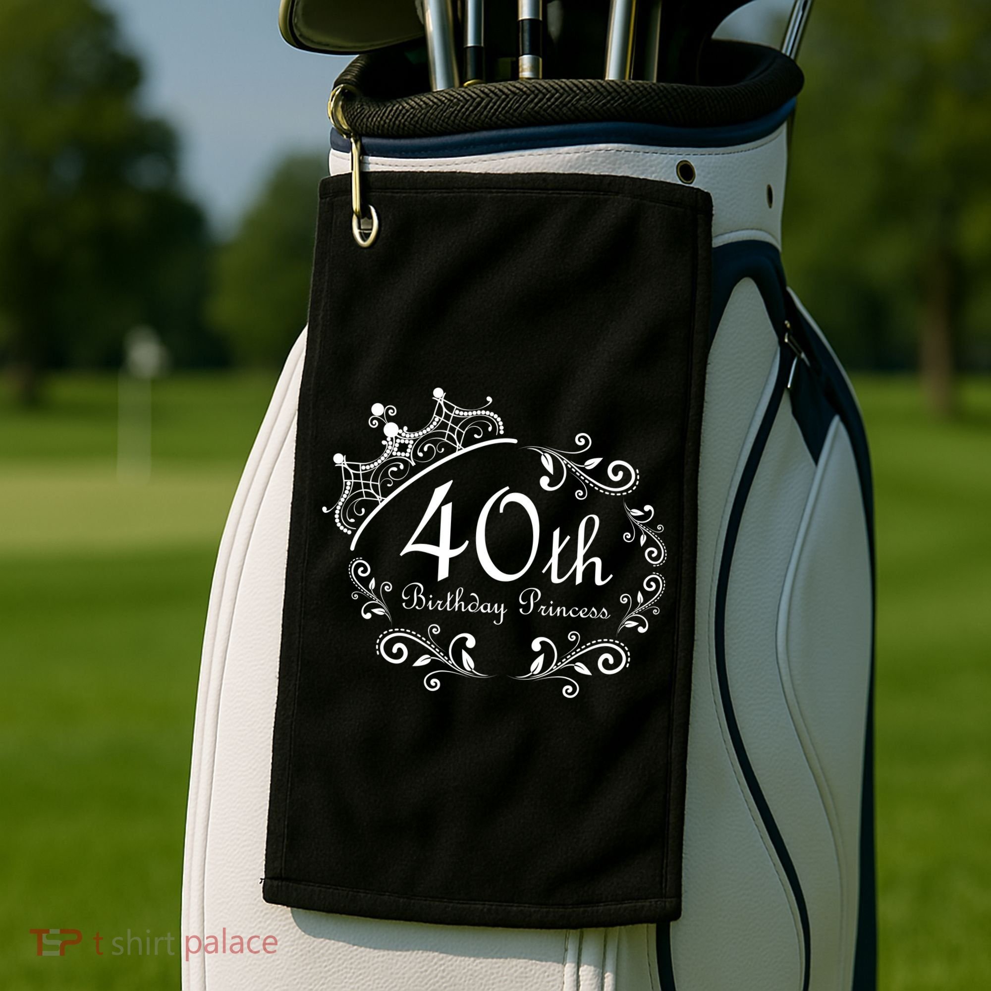 40th Birthday Princess Golf Towel