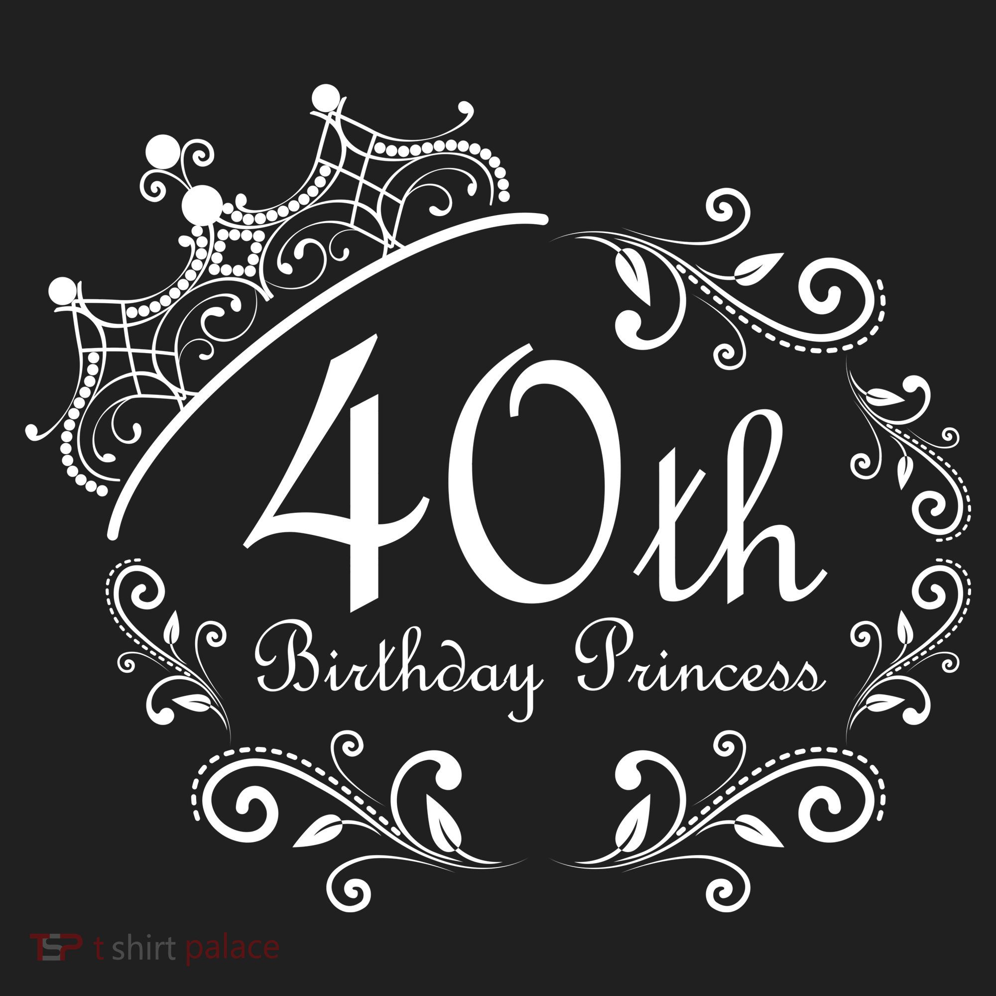 40th Birthday Princess Golf Towel