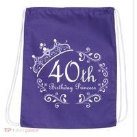 40th Birthday Princess Drawstring Bag thumb 0