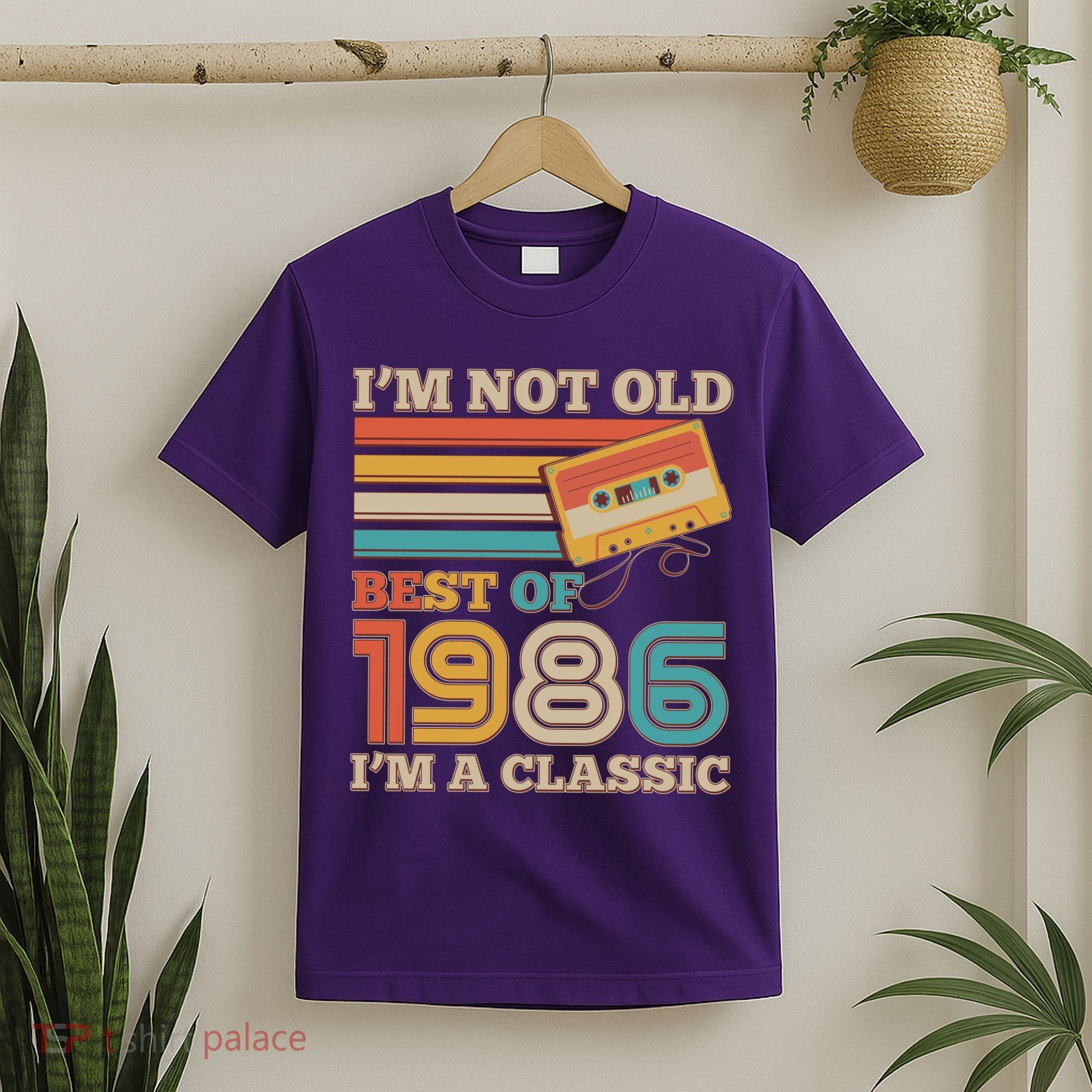 40th 1986 Birthday Retro I'm Not Old I'm A Classic Best Of Cassette Tape  T-Shirt