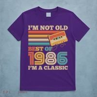 40th 1986 Birthday Retro I'm Not Old I'm A Classic Best Of Cassette Tape  T-Shirt thumb 5