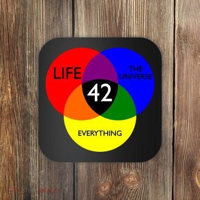 42 The Answer To Life Universe And Everything Coaster