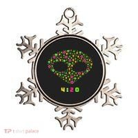 420 Alien Face Marijuana Weed With Pizza and Donuts Ornament thumb 0