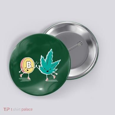 420 Bitcoin Button
