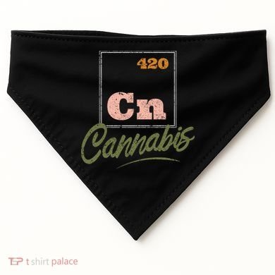 420 Cannabis Periodic Element USA-Made Doggie Bandana