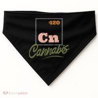 420 Cannabis Periodic Element USA-Made Doggie Bandana thumb 0