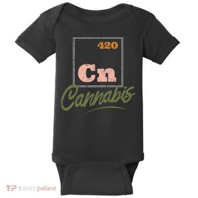 420 Cannabis Periodic Element Baby Bodysuit