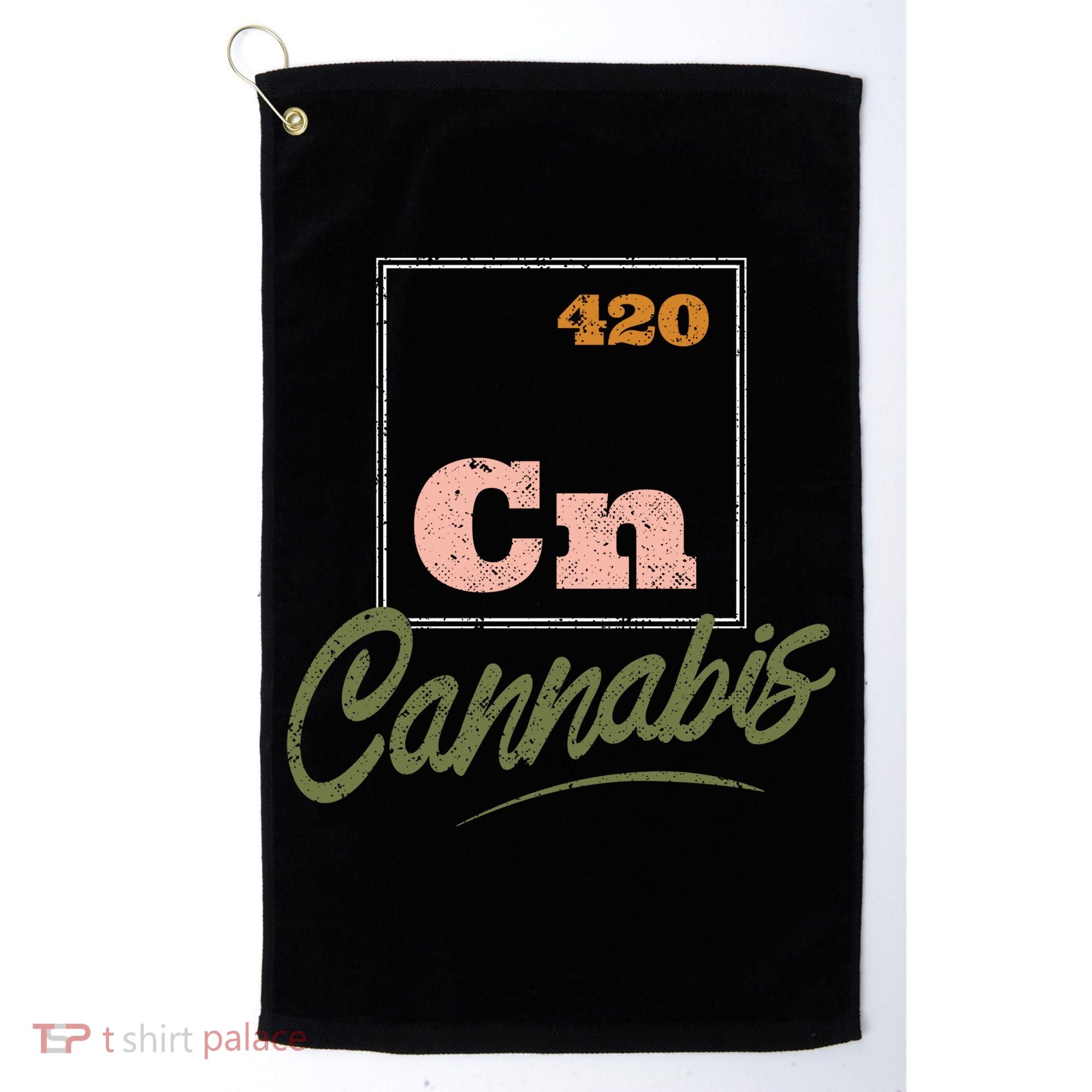 420 Cannabis Periodic Element Golf Towel