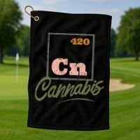 420 Cannabis Periodic Element Golf Towel thumb 1
