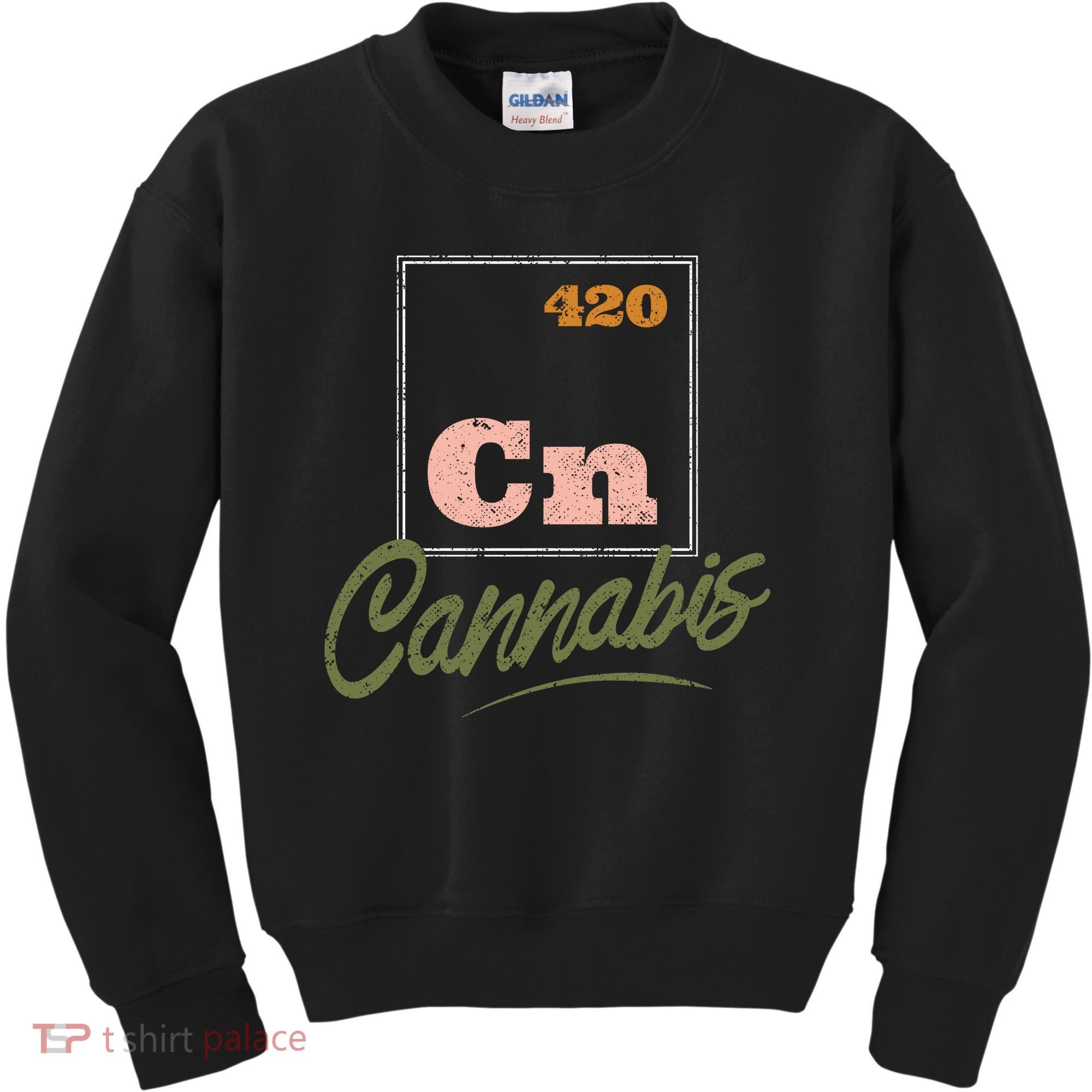 420 Cannabis Periodic Element Kids Sweatshirt