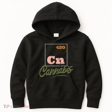 420 Cannabis Periodic Element Kids Hoodie
