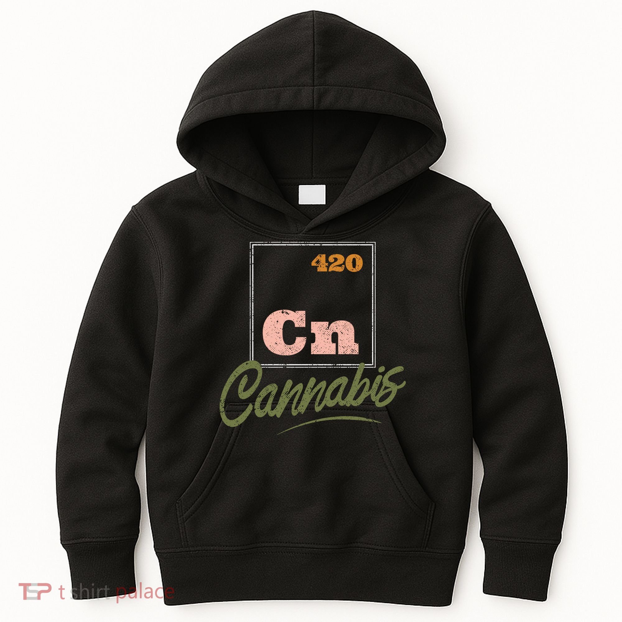 420 Cannabis Periodic Element Kids Hoodie