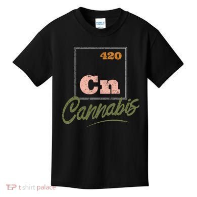 420 Cannabis Periodic Element Kids T-Shirt
